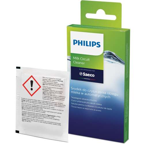 Philips Milk Circuit Cleaner, 6 sachets, for automatic espresso coffee machines, also approved for Saeco