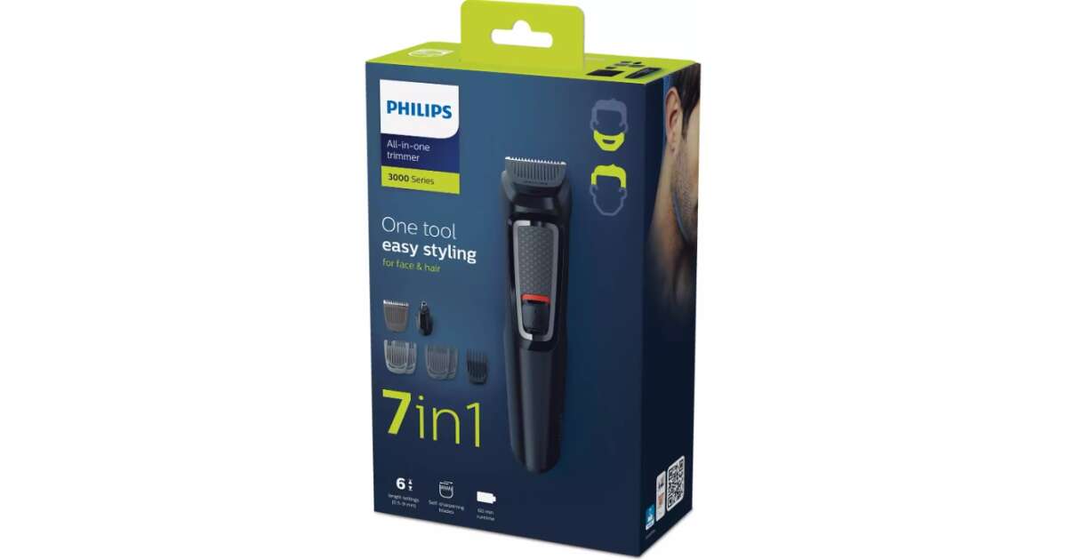 Philips MG3720/15 Multigroom Series 3000 multifunkciós Szakállvágó, Fekete 95150577