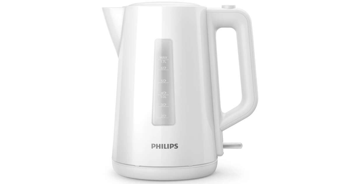 Philips Wasserkocher der Serie 3000 HD9318/00 Daily Collection, Weiß | Wasserkocher