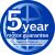 Philips 5 year motor guarantee logo