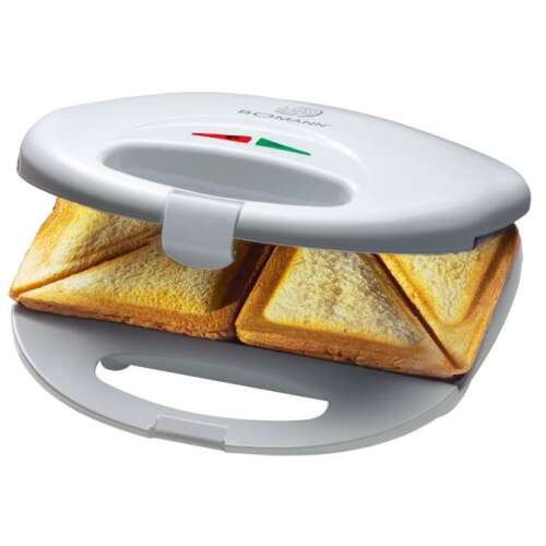 Bomann ST 5016 CB 750 W, 2 jelzőfény fehér szendvicssütő