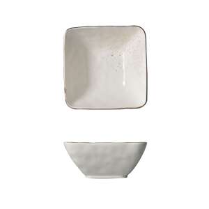 Selowei négyzet alakú leveses tál arany szegéllyel - SELOWEI