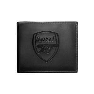 Arsenal FC dombornyomott címeres pénztárca, fekete bőr - Férfi pénztárca
