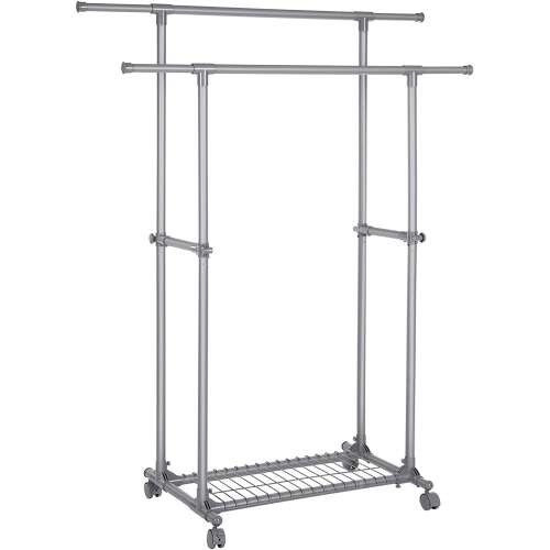 Stalak za odjeću, Dvostruka šipka za odjeću može se produžiti od 87 do 150 cm | SONGMICS