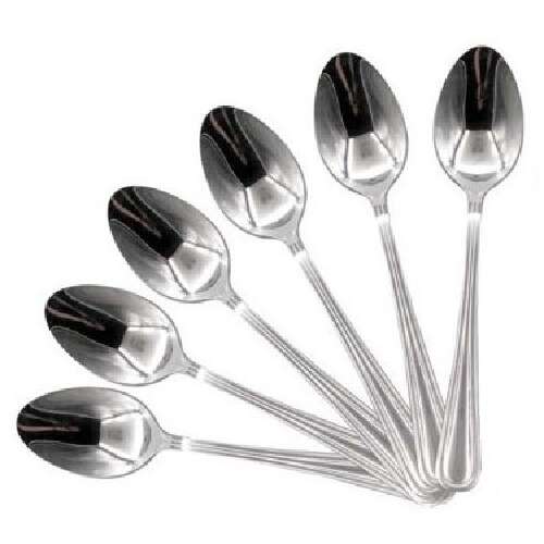6 db-os desszertkanál szett, rozsdamentes acél, 10,5 cm