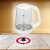 MPM electric glass kettle, white, 1.7L capacity, base with 360 degree rotation
