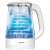MPM electric glass kettle, white, 1.7L capacity, boiling water