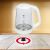 MPM MCZ-124 White Glass Electric Kettle with Detachable Base