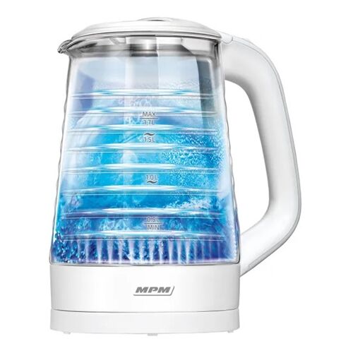 MPM MCZ-124 1850-2200 W, 1.7 l, cserélhető szűrő Fehér-Átlátszó vízforraló