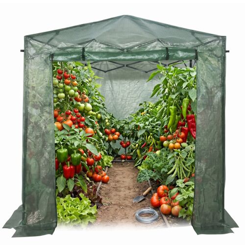 GardenLine Összecsukható Fóliasátor 140g/m² UV4 szűrővel 2x1,37x2,34m #zöld