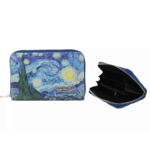 Van Gogh Csillagos éj műbőr pénztárca - 14,5x2,7x9,5 cm