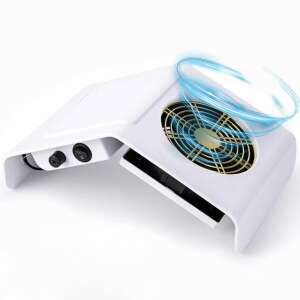 BLUEQUE Nail Dust Collector with Armrest - 40W - White/Gold