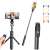 Selfie stick with built-in LED light and bluetooth remote control, XT-02S