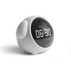 White digital emoji alarm clock with night light - OEM