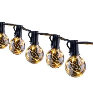 30 LED-ových vonkajších svetiel s teplým bielym svetlom, 3 metre dlhé, ideálne na dekoráciu terasy, záhrady alebo balkóna - Nonbrand Svetelné reťaze