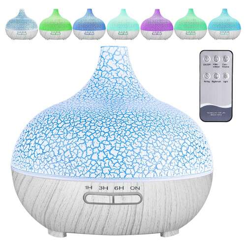 Ultraschall-Aroma-Diffusor mit rissigem und weißem Holzmuster