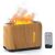 Flame Effect Diffuser and Aroma Vaporizer with Wooden Cover and Decorative Strip 94439399