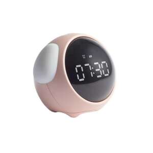 Pink digital emoji alarm clock with night light - OEM