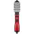 Red rotating hot air brush for hair styling
