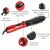Red rotating hot air brush with temperature settings and swivel cord