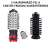 Red rotating hot air brush with 2 interchangeable heads for styling