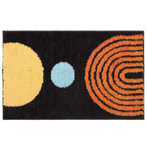 UltraSoft saugfähiger und rutschfester Badezimmerteppich mit dunklen Punkten, 40x60 cm, DT-013