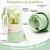 Portable blender features, green and clear