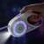Purple retractable dog leash with LED light, 2 in 1, multi-functional