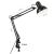 Abmessungen der verstellbaren schwarzen Architekten-Schreibtischlampe mit Klemme