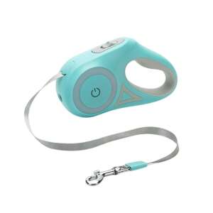 Blue retractable dog leash with built-in light, 2 in 1 multi-functional dog leash with light - Rodent Care