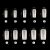 Nail Tip Set 10 Sizes, 500 pcs - White, Large 94441517