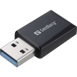 Sandberg Mini WiFi USB Dongle 1300 Mbit/s, czarny, USB 3.0, dwuzakresowy, MU-MIMO, beamforming - Konwerter USB