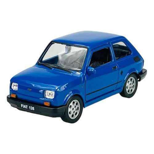 Fiat Polski 126 / fém autómodell - retro / kék