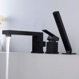 Rea Glen Black Bathtub Faucet Set with Running Water - Nonbrand Faucet