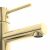 Close up of Rea Tess Arany gold bathroom tap