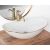 Stylish Rea Royal oval washbasin with gold accent