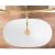 Top view of Rea Royal oval washbasin with gold trim