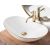Rea Royal white and gold oval countertop washbasin