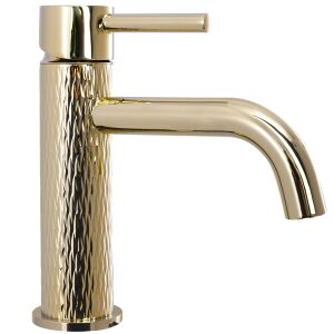 Close-up of Rea Lungo Art Gold Basin Mixer Tap - Nonbrand Faucet