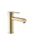 Close-up of Rea Pixel Low Gold Bathroom Faucet
