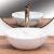 Rea Sofia Mini round marble effect washbasin