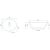 Rea Sofia Mini oval washbasin dimensions