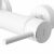Close-up of Rea Lungo Matte White Bath Faucet Handle