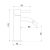 Lungo Rea bidet faucet dimensions diagram, technical drawing