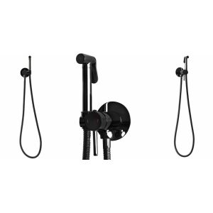 Lungo Loop black bidet faucet set with hose and wall mount - Nonbrand Faucet