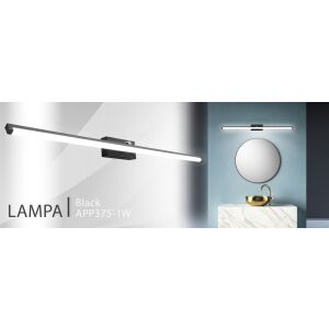 LED BATHROOM LAMP above MIRROR 20W 100cm APP375-1W black 135461240 - Lamp & Lighting