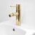 Rea Tess Gold Bidet Faucet Installed on Sink