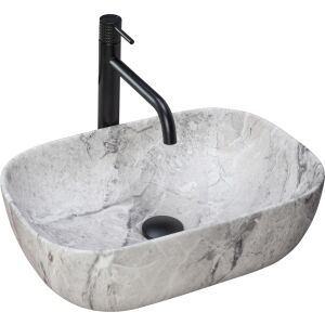 Rea Livia Stone countertop washbasin with stone effect - Washbasin