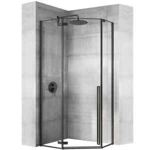 Rea DIAMOND 80x80 Black MAT Shower Cabin 147259357 - Rea