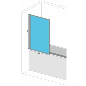 Rea Elegant Fix 80cm vaňová zástena rozmery - Vaňová zástena